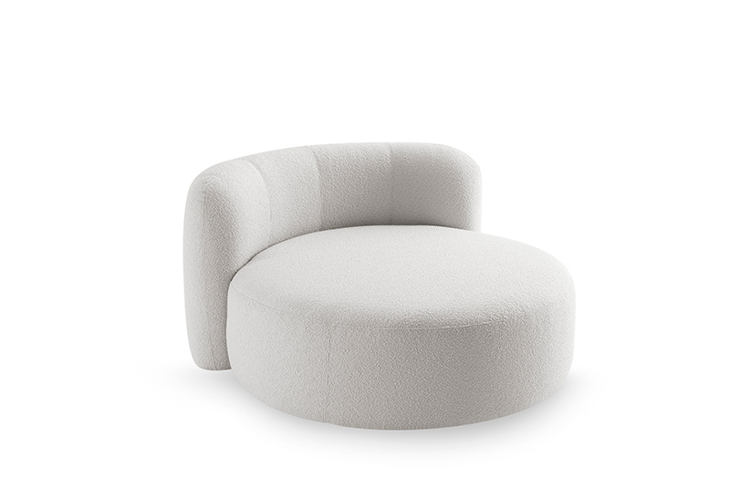 Chaise Orgânica Mount Bouclé 1,36m da Bergen Home & Decor.